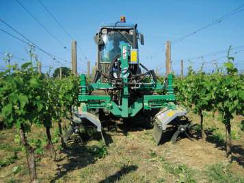 Frame Vine shoot tipping machine with 2 header, max height 65 cm